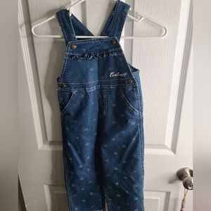 Carhartt 3T Jean Girls Overall w/Flowers